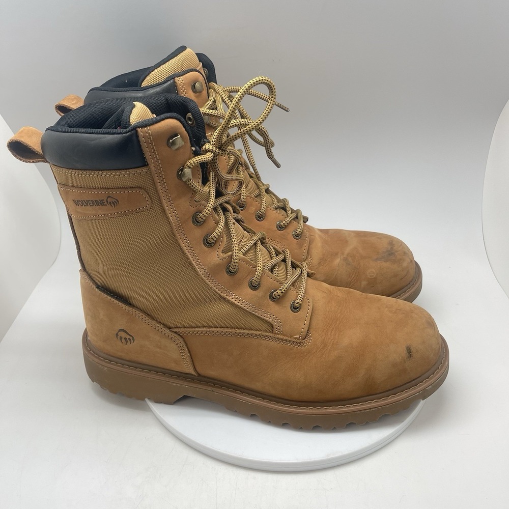 Wolverine Boots Mens‎ 13 M Floorhand Insulated 8" Shoes Wheat Workwear W220013